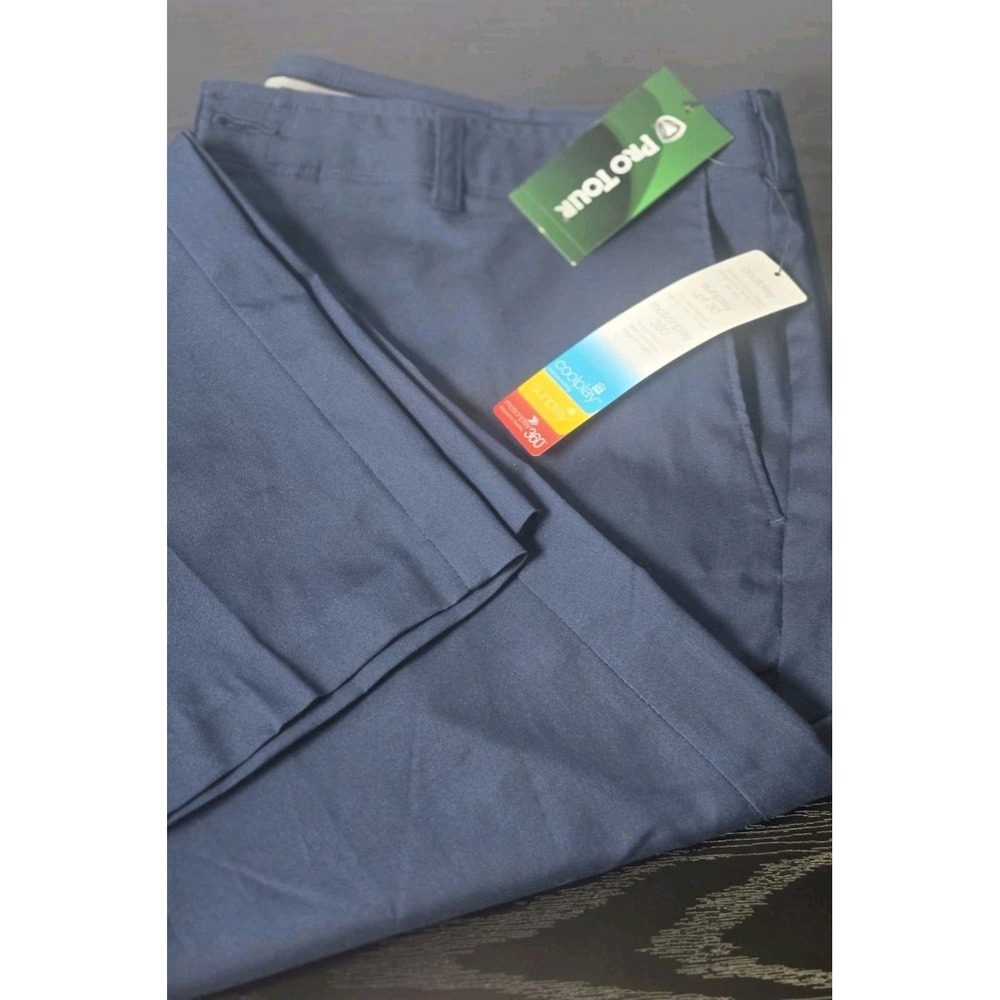NWT Men's Pro Tour Navy Blue Golf Slacks Pants 42×30 New Cool Play Sun Play